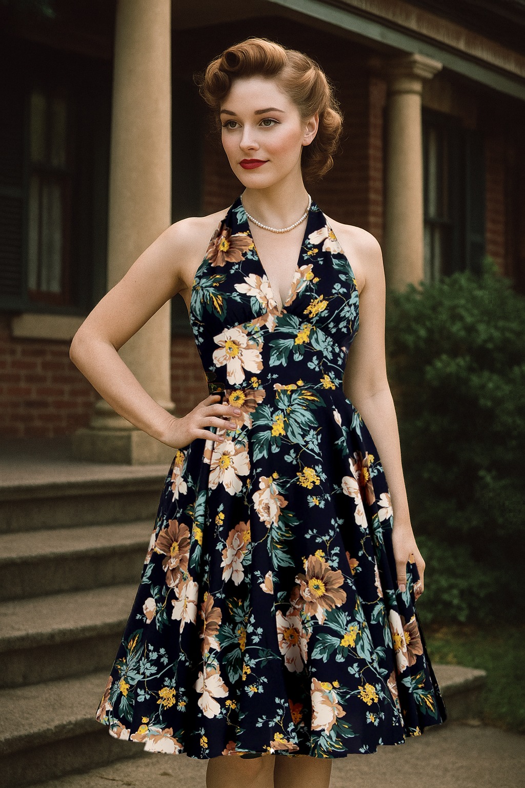 (image for) 1950s Halter Swing Dress